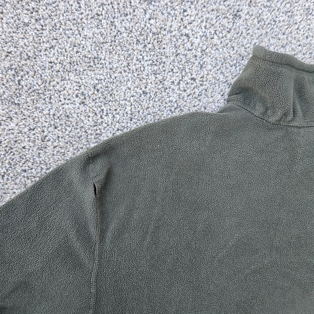 The North Face Fleece Jacket Mens Size Medium Hunter Green Half Zip Pullover